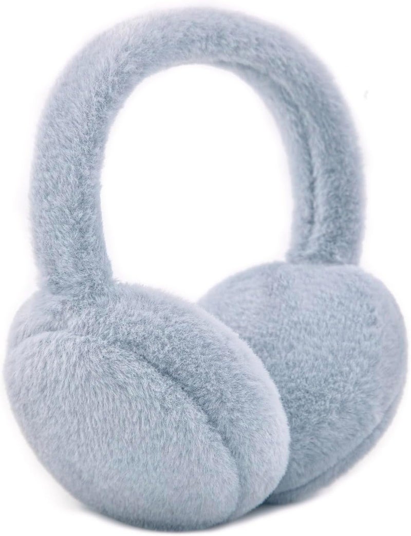 YATANAM Women Ear Muffs Winter Girls White Earmuffs Fuzzy Kids Black Ear Muff Cute Fluffy Ear Warmers Foldable Ear Covers Boy - Image 1